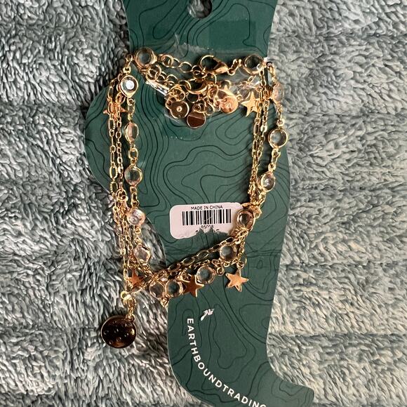 Gold Jewelry Bundle – D’Bello Earrings Sets & Celestial Anklet (3-Piece) - Picture 2 of 9